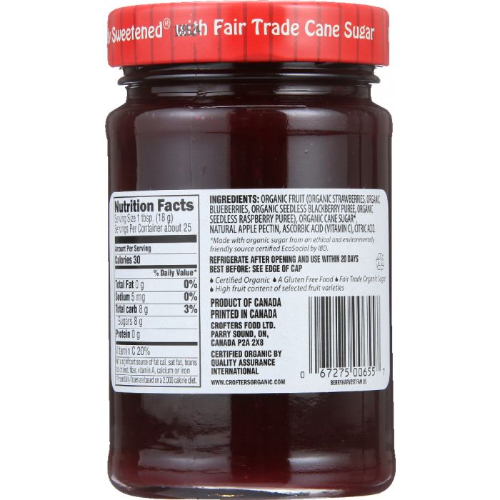 CROFTERS: Berry Harvest Fruit Spread, 16.5 oz