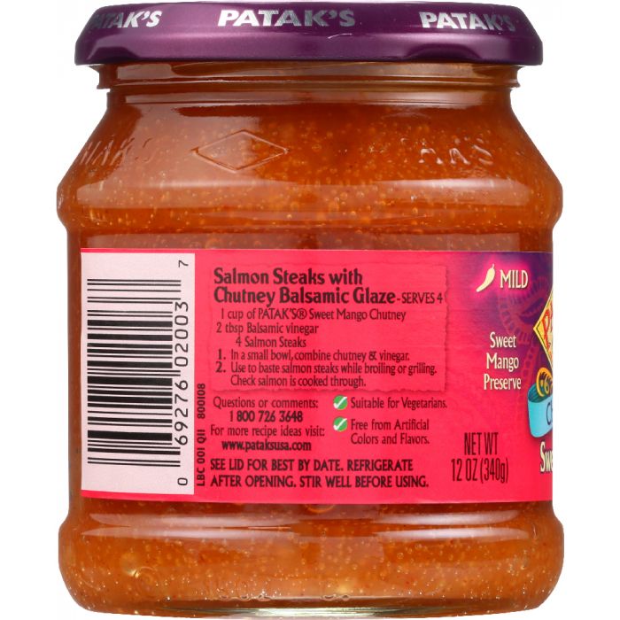 PATAK'S: Original Sweet Mango Chutney Mild, 12 Oz