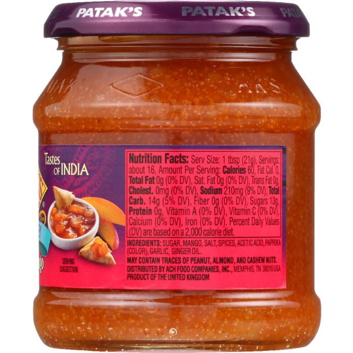 PATAK'S: Original Sweet Mango Chutney Mild, 12 Oz