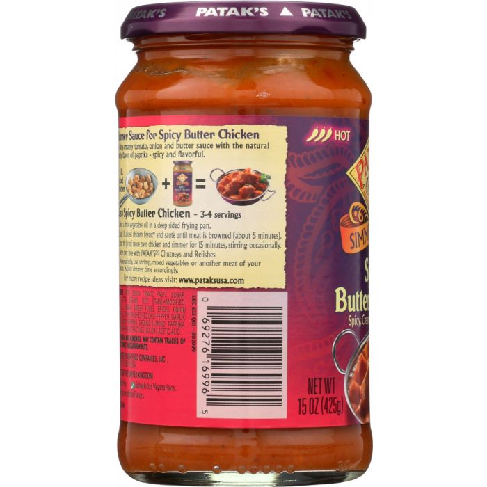 PATAKS: Sauce Spicy Butter Chicken, 15 oz