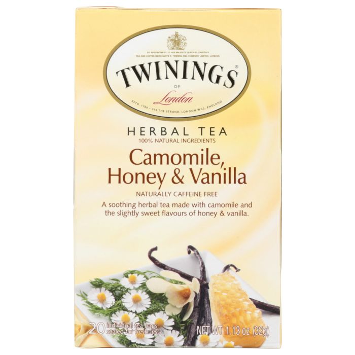 TWINING TEA: Camomile, Honey & Vanilla Herbal Tea, 20 bg