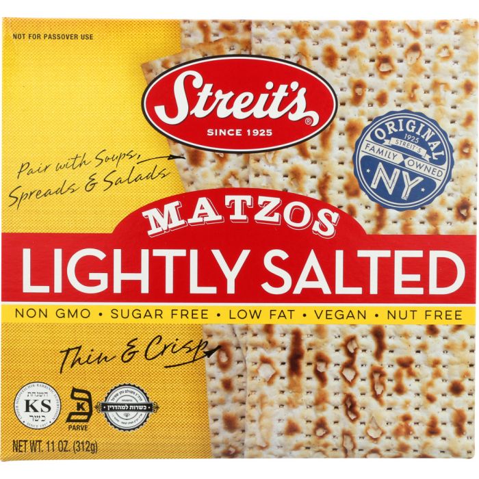 STREITS: Lightly Salted Matzo, 11 oz