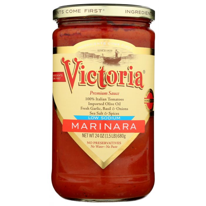 VICTORIA: Low Sodium Marinara Sauce, 24 oz