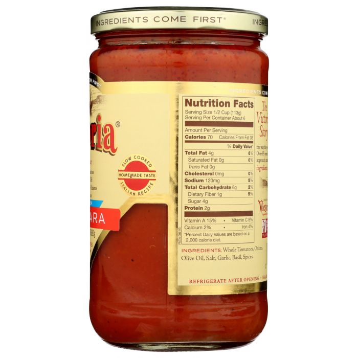 VICTORIA: Low Sodium Marinara Sauce, 24 oz