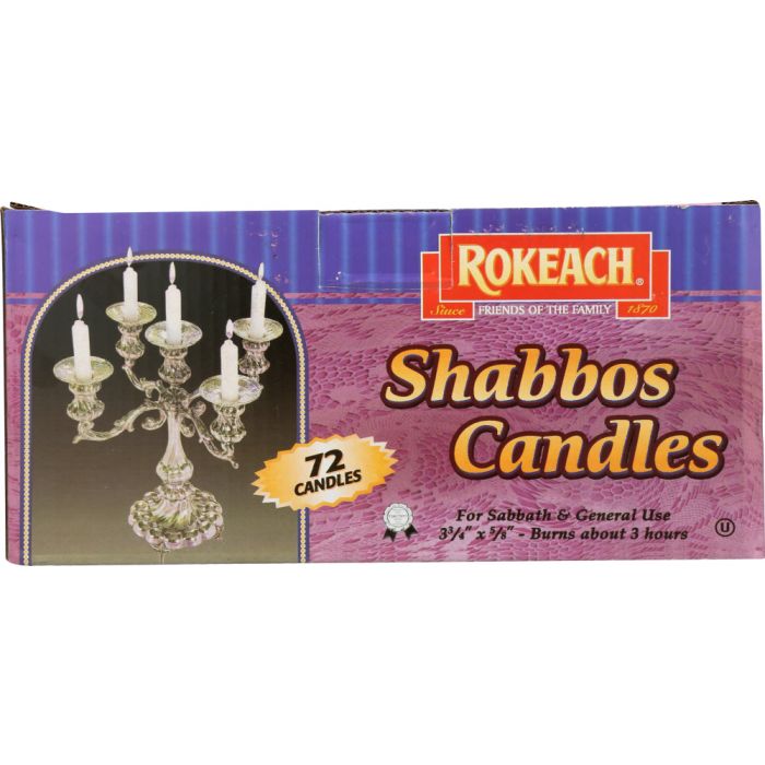 ROKEACH:  Israeli Shabbat Candles 72 Count, 1 ea