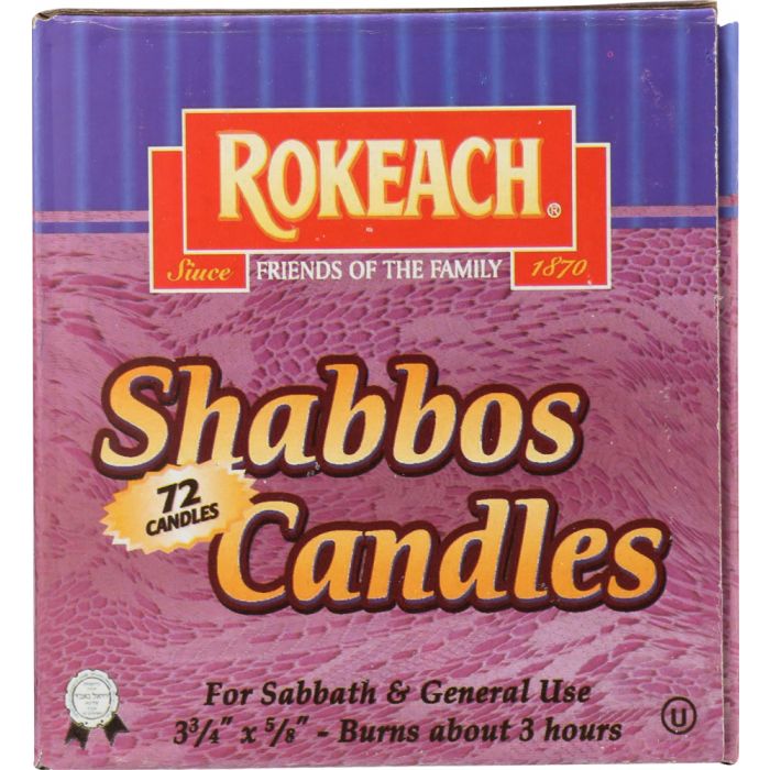 ROKEACH:  Israeli Shabbat Candles 72 Count, 1 ea