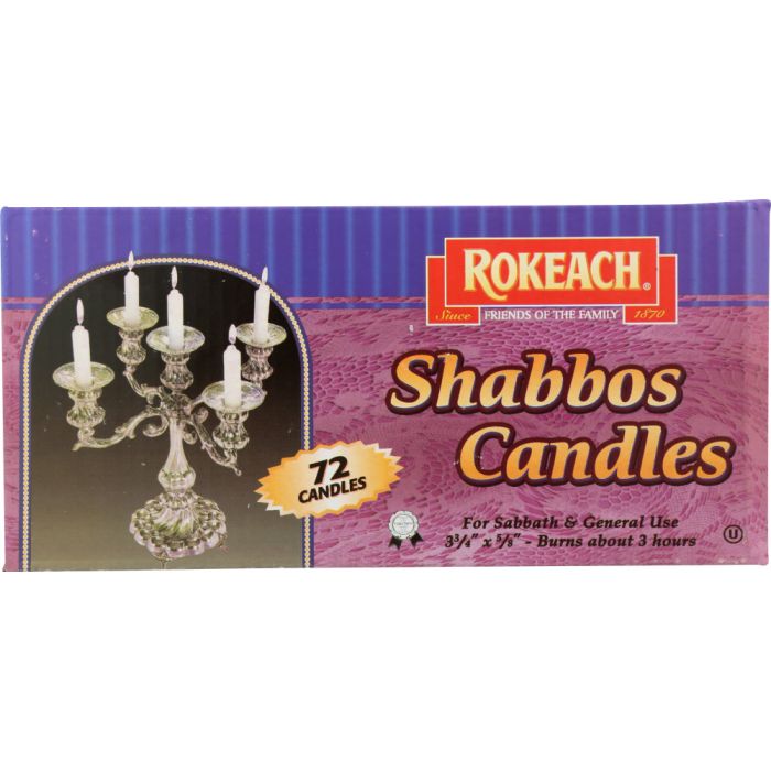 ROKEACH:  Israeli Shabbat Candles 72 Count, 1 ea