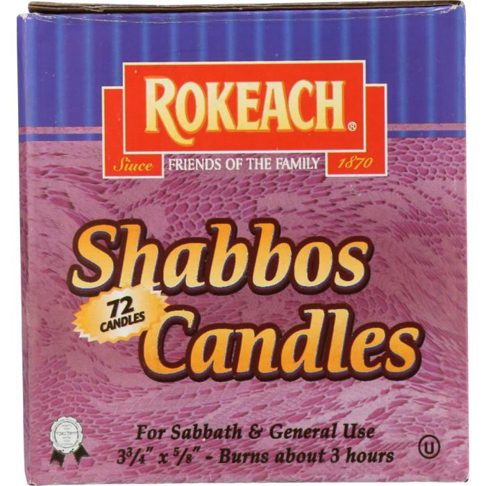 ROKEACH:  Israeli Shabbat Candles 72 Count, 1 ea