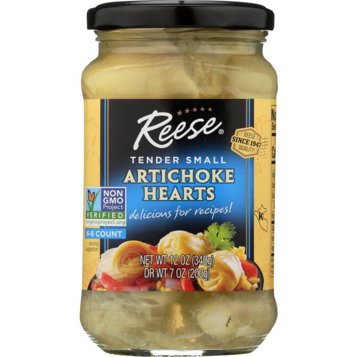 REESE: Small Artichokes in Glass, 12 oz