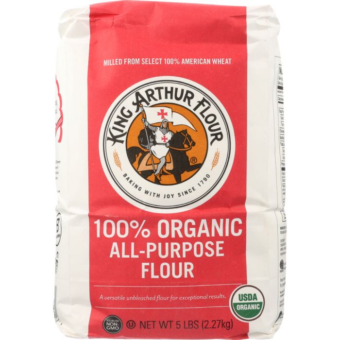 KING ARTHUR FLOUR: Organic Unbleached All Purpose Flour, 5 lbs