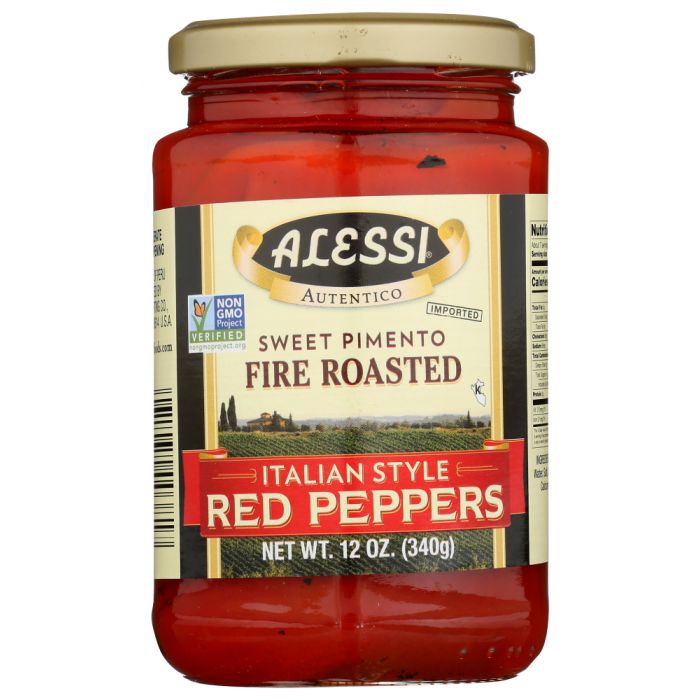 ALESSI: Italian Style Fire Roasted Red Peppers, 12 oz