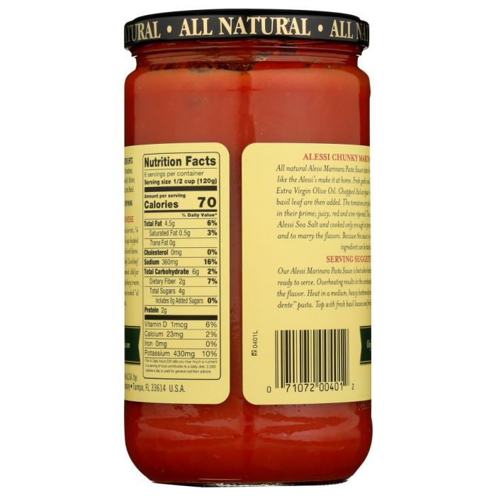 ALESSI: Chunky Marinara Sauce, 24 oz