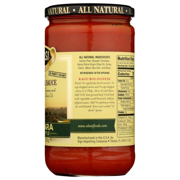 ALESSI: Chunky Marinara Sauce, 24 oz