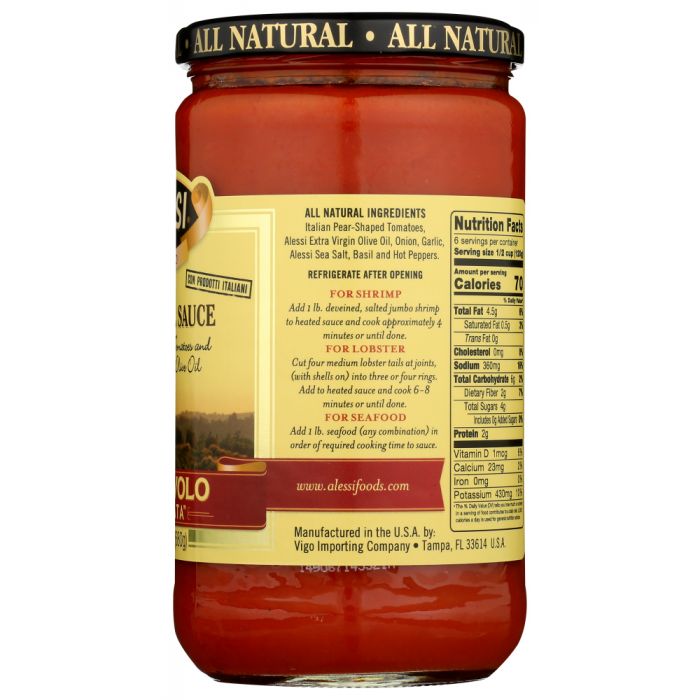 ALESSI: Pasta Sauce Fra Diavolo, 24 oz