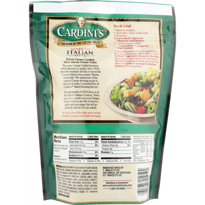 CARDINI'S: Twice Baked Gourmet Cut Italian Croutons, 5 oz