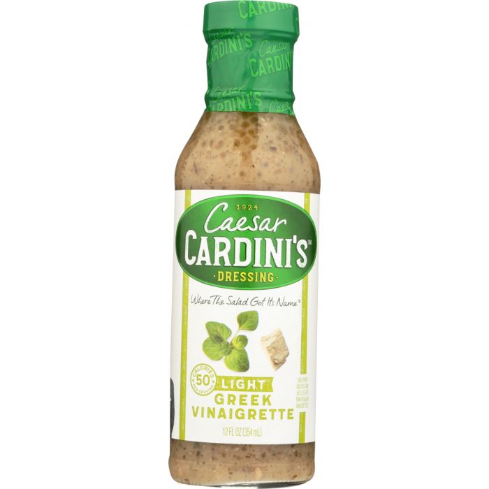 CARDINI'S: Light Greek Vinaigrette Dressing, 12 oz