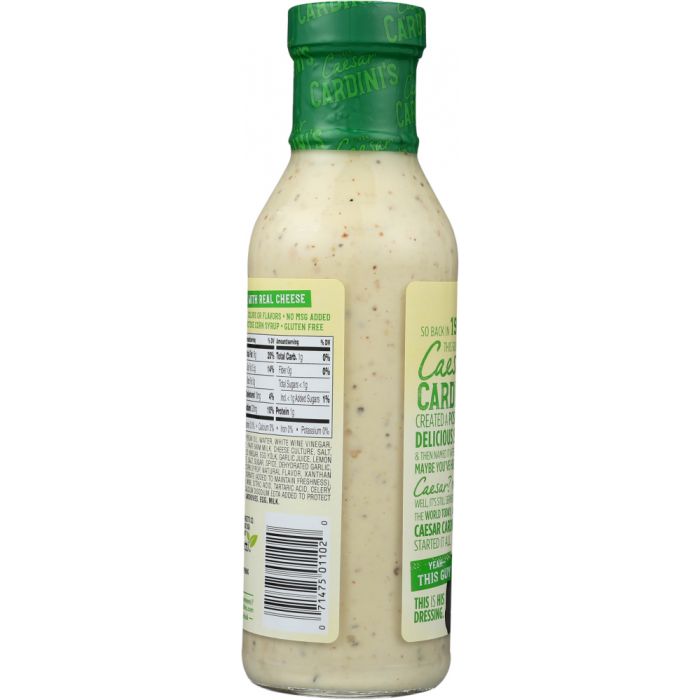 CARDINI: Garlic Lemon Caesar Dressing, 12 oz