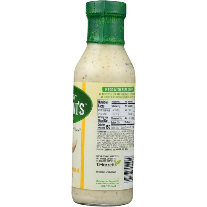 CARDINI: Garlic Lemon Caesar Dressing, 12 oz