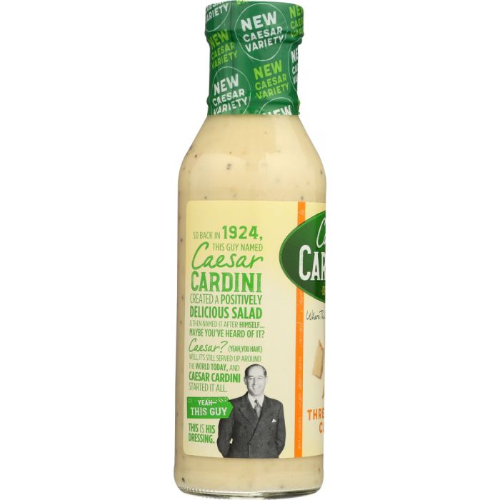 CARDINI: Three Cheese Caesar Dressing, 12 oz