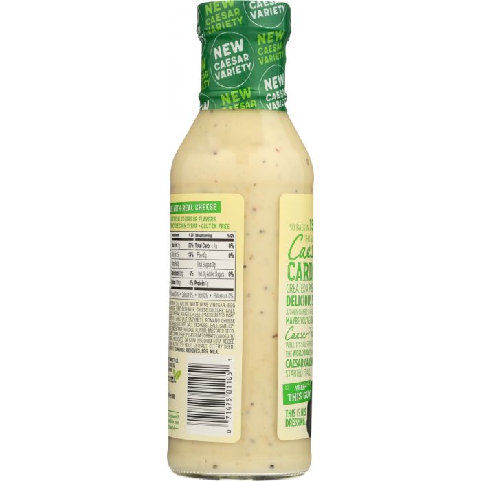 CARDINI: Three Cheese Caesar Dressing, 12 oz