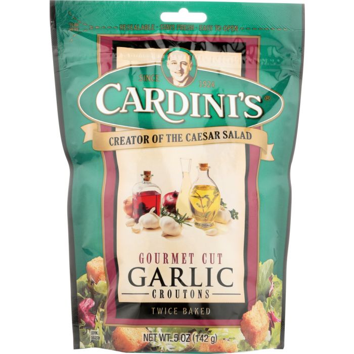 CARDINI'S: Gourmet Cut Garlic Croutons, 5 oz