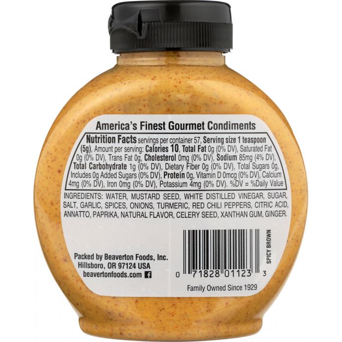 INGLEHOFFER: Mustard Spicy Brown, 10 oz