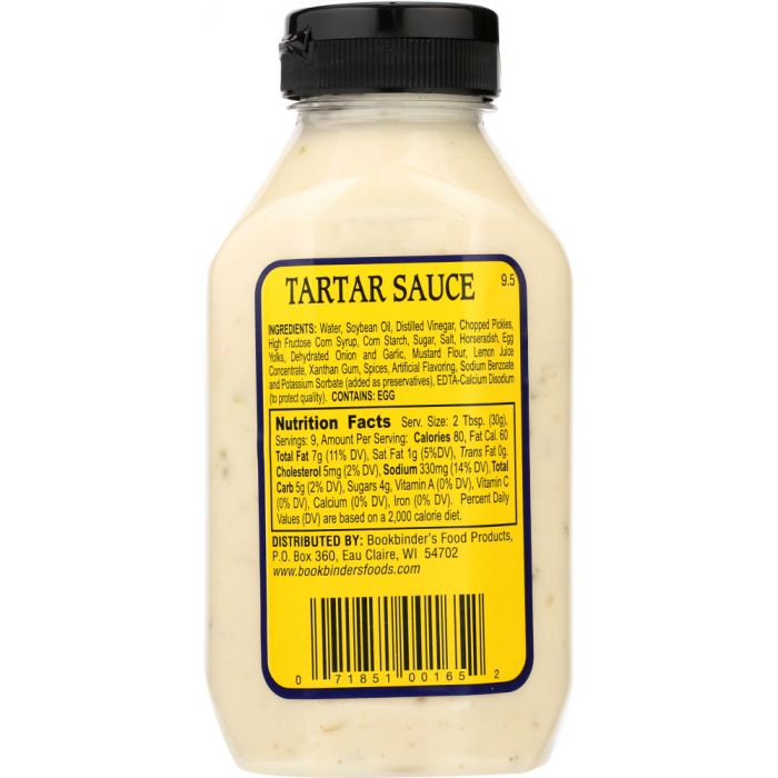 BOOKBINDERS: Tartar Sauce, 9.5 oz