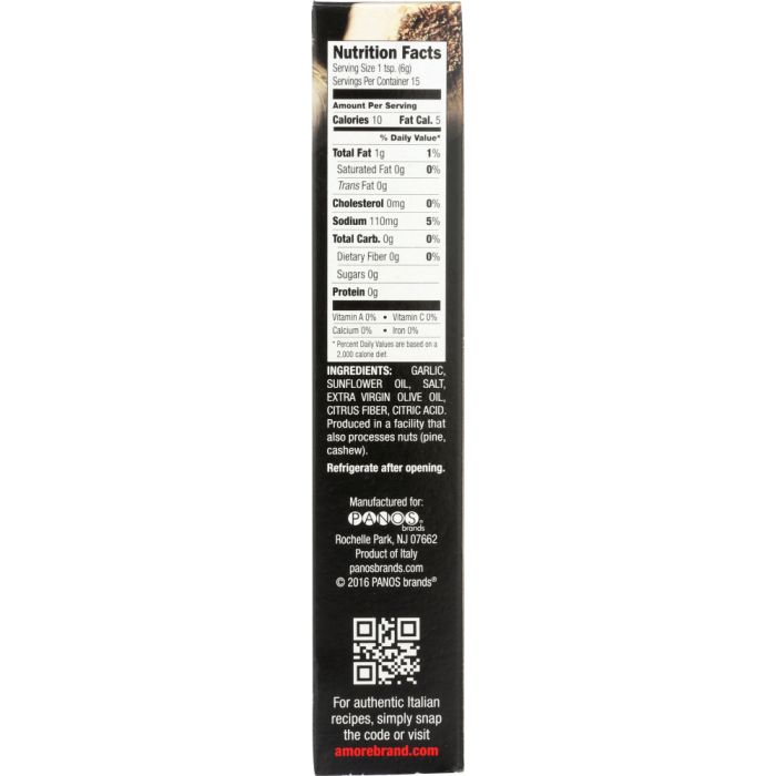 AMORE: Paste Tube Garlic, 3.2 oz