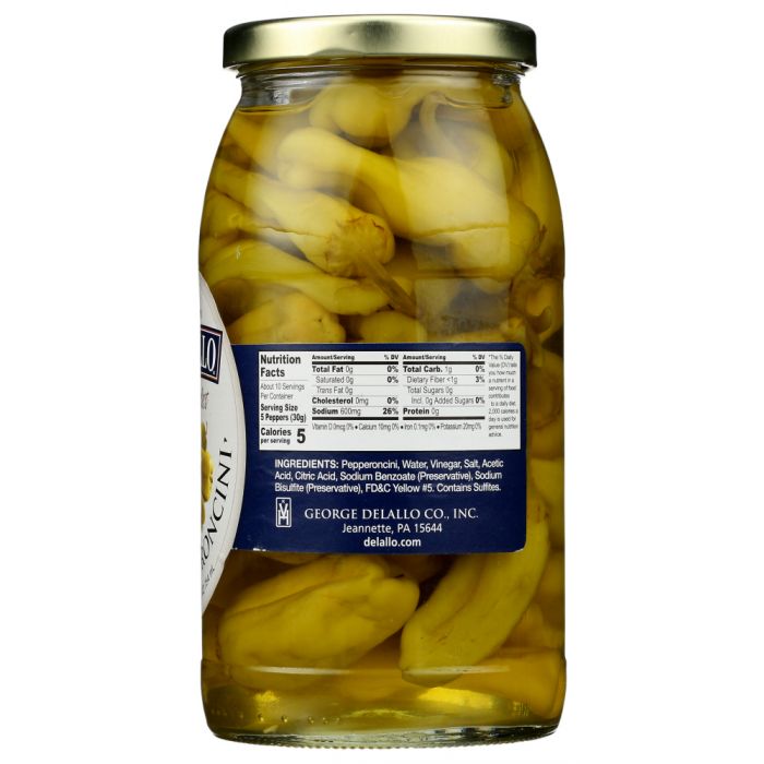 DELALLO: Mild Pepperoncini Super Select, 25.5 oz