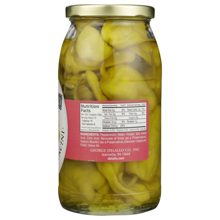 DELALLO: Hot Pepperoncini Super Select, 25.5 oz