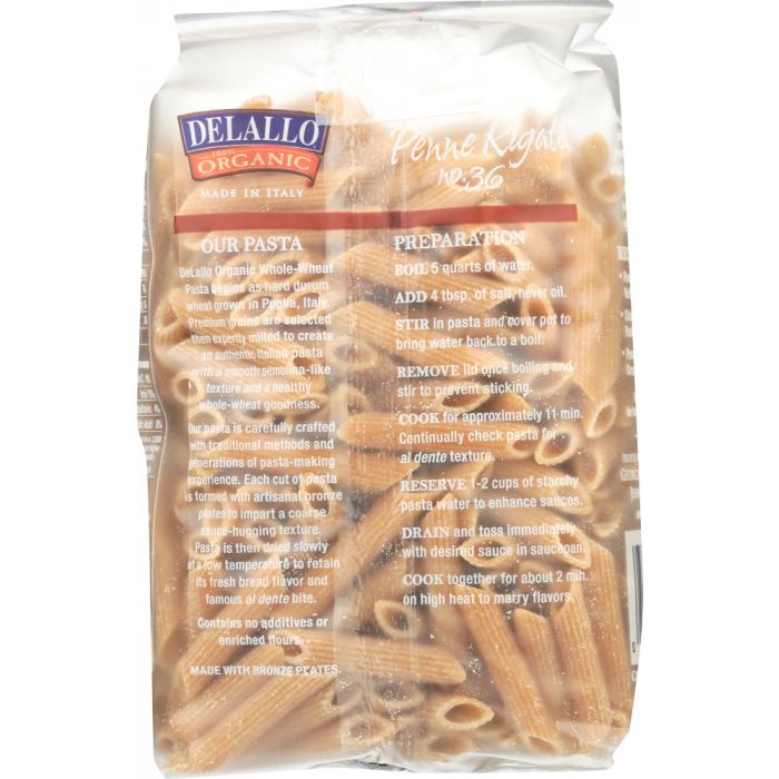 DELALLO: Organic Penne Rigate Pasta No.36, 16 oz