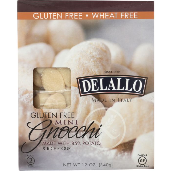 DELALLO: Gluten Free Potato And Rice Gnocchi, 12 oz