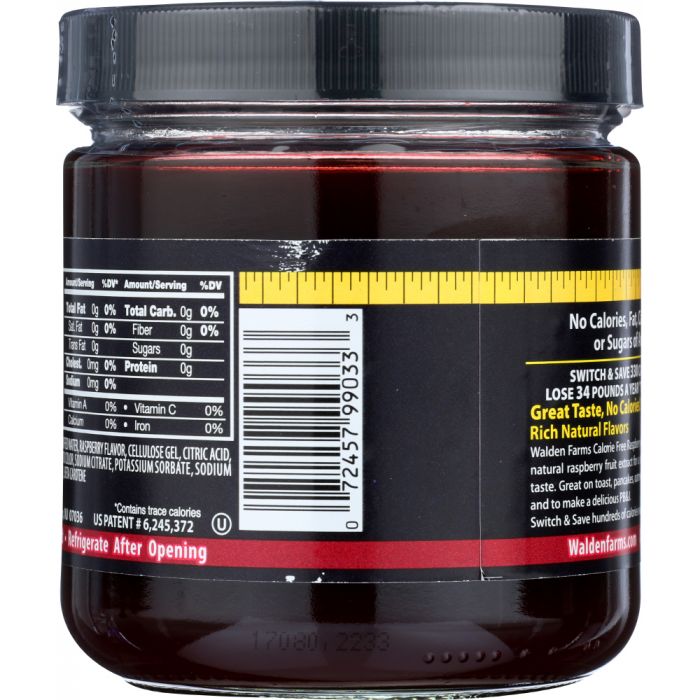 WALDEN FARMS: Calorie Free Fruit Spread Raspberry, 12 oz