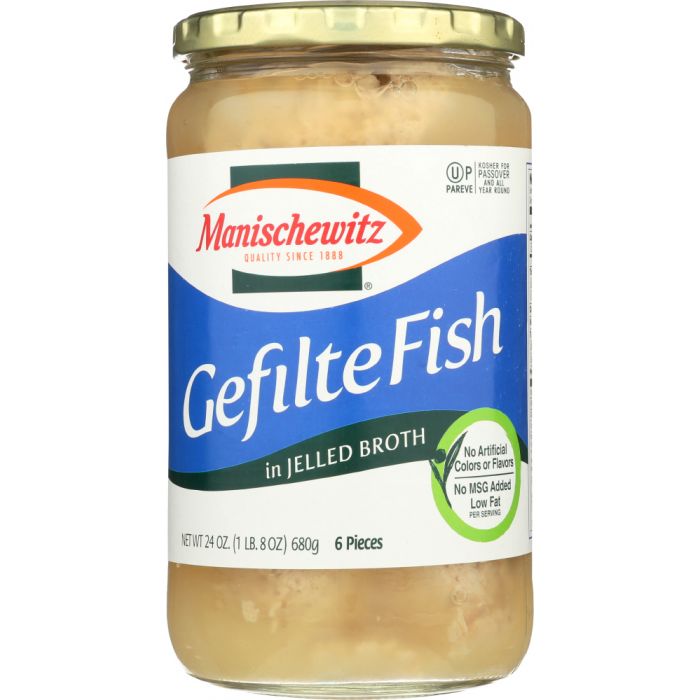 MANISCHEWITZ: Gefilte Fish in Jelled Broth, 24 Oz