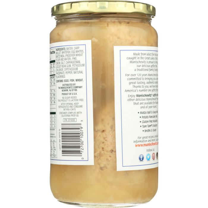 MANISCHEWITZ: Gefilte Fish in Jelled Broth, 24 Oz