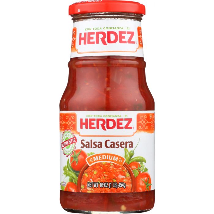 HERDEZ: Casera Medium Salsa, 16 oz