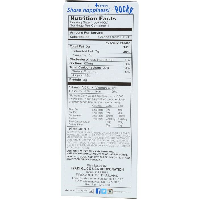 GLICO: Pocky Cookies & Cream Biscuit Sticks, 1.41 oz