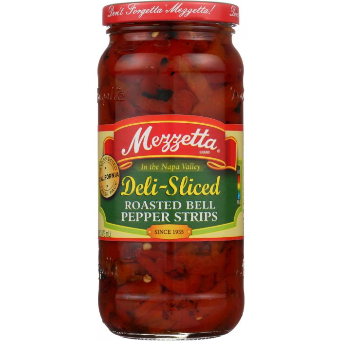 MEZZETTA: Deli-Sliced Roasted Bell Pepper Strips, 16 oz