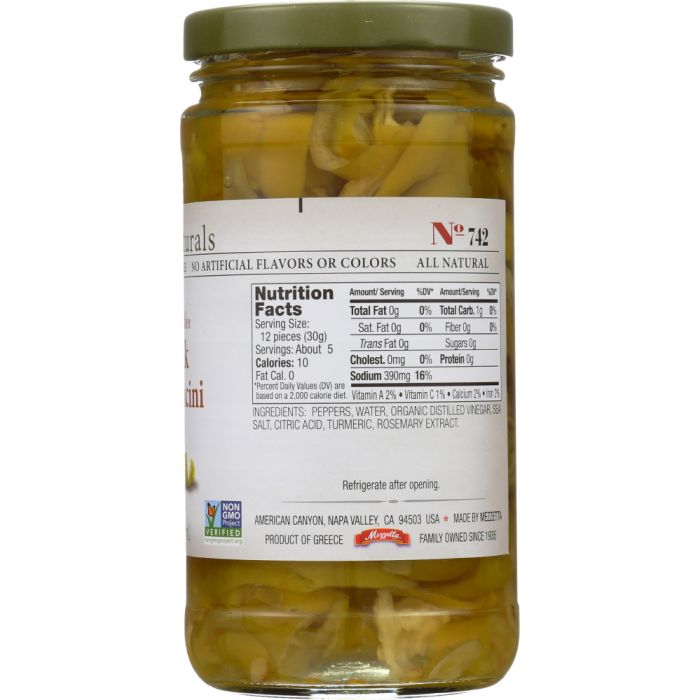 JEFF'S NATURALS: Sliced Golden Greek Peperoncini, 12 oz