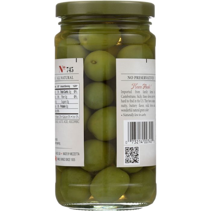 JEFF'S NATURALS: Whole Castelvetrano Olives, 7.5 oz