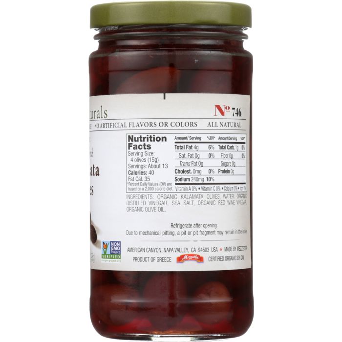 JEFF'S NATURALS: Organic Pitted Whole Greek Kalamata Olives, 7 oz