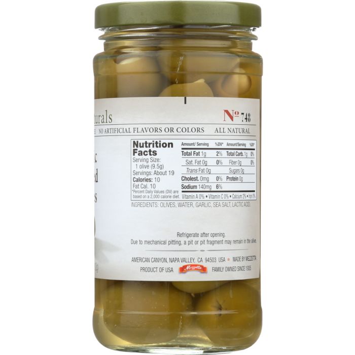 JEFF'S NATURALS: Garlic Stuffed Olives, 7.5 oz