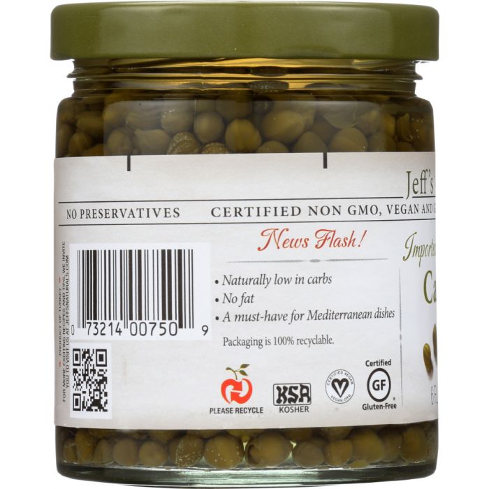 JEFF'S NATURALS: Imported Non Pareil Capers, 6 oz