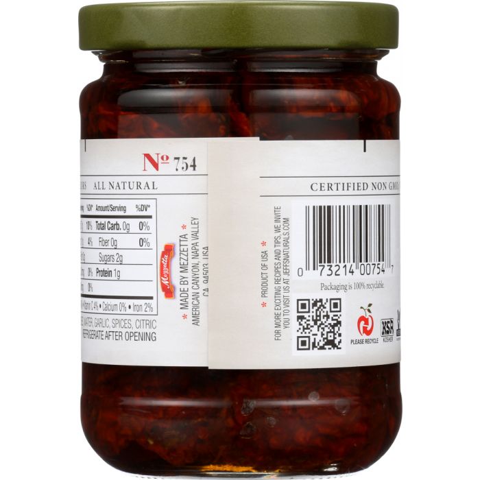 JEFF'S NATURALS: Sun-Ripened Dried Tomatoes, 8 oz