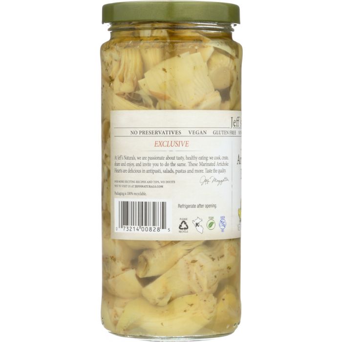 JEFFS NATURALS: Marinated Artichoke Hearts, 14.5 fl oz