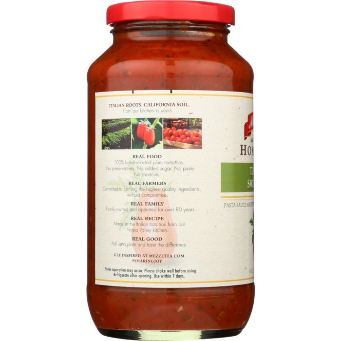 MEZZETTA: Napa Valley Bistro Tomato Basil Pasta Sauce, 25 oz