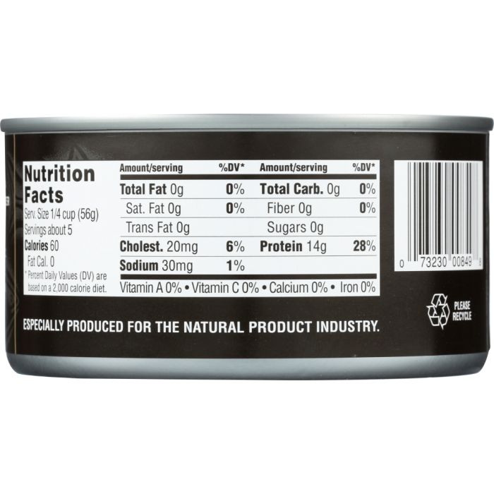 CROWN PRINCE: Albacore Tuna Solid White No Salt Added, 12 oz