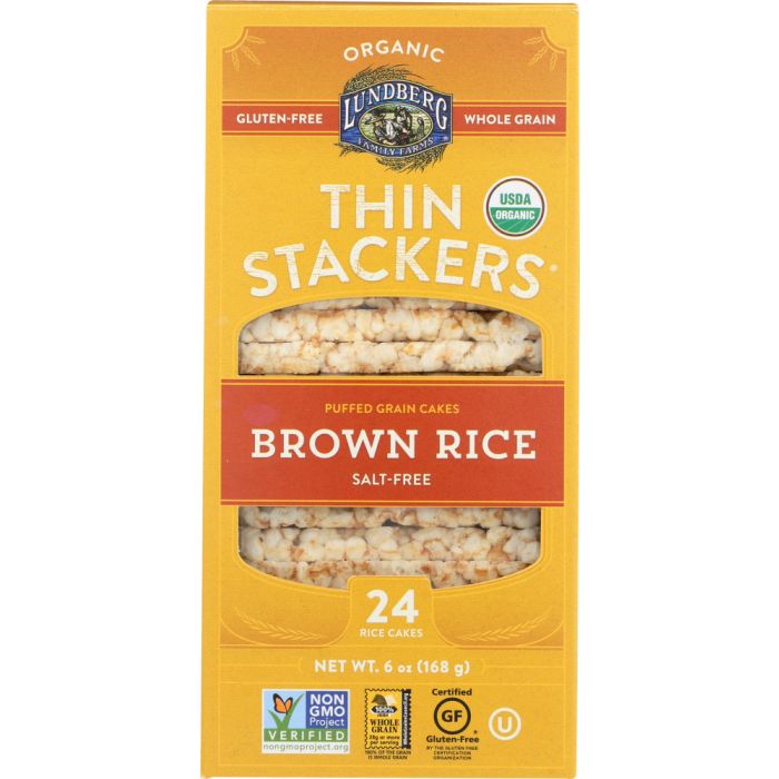 LUNDBERG: Thin Stacker Brown Rice, 5.9 oz