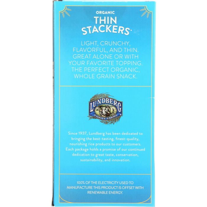 LUNDBERG: Rice Cakes Thin Stackers Brown Rice Lightly Salted, 5.9 oz