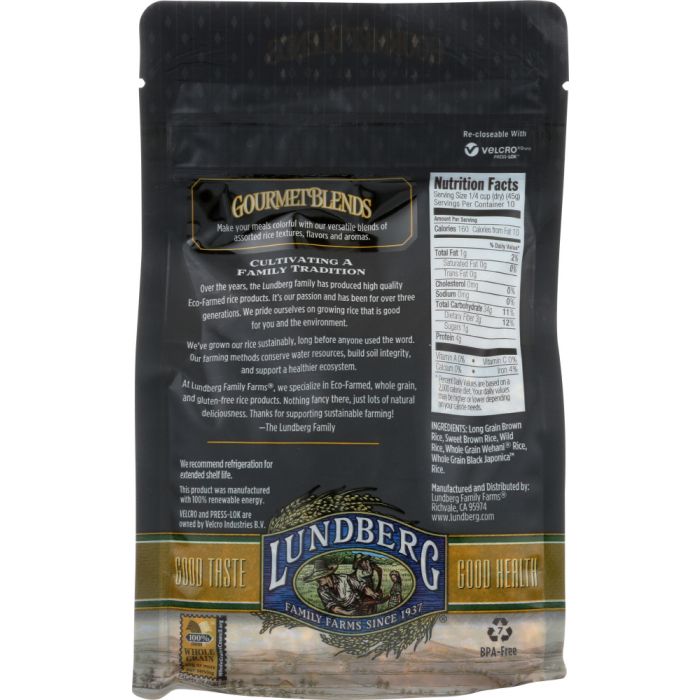 LUNDBERG: Wild Blend Wild and Whole Grain Brown Rice, 1 lb